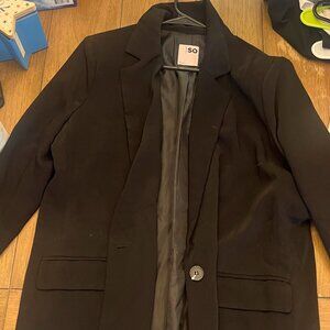 Stylish SO Black Blazer - Size Large, Versatile Wardrobe Essential